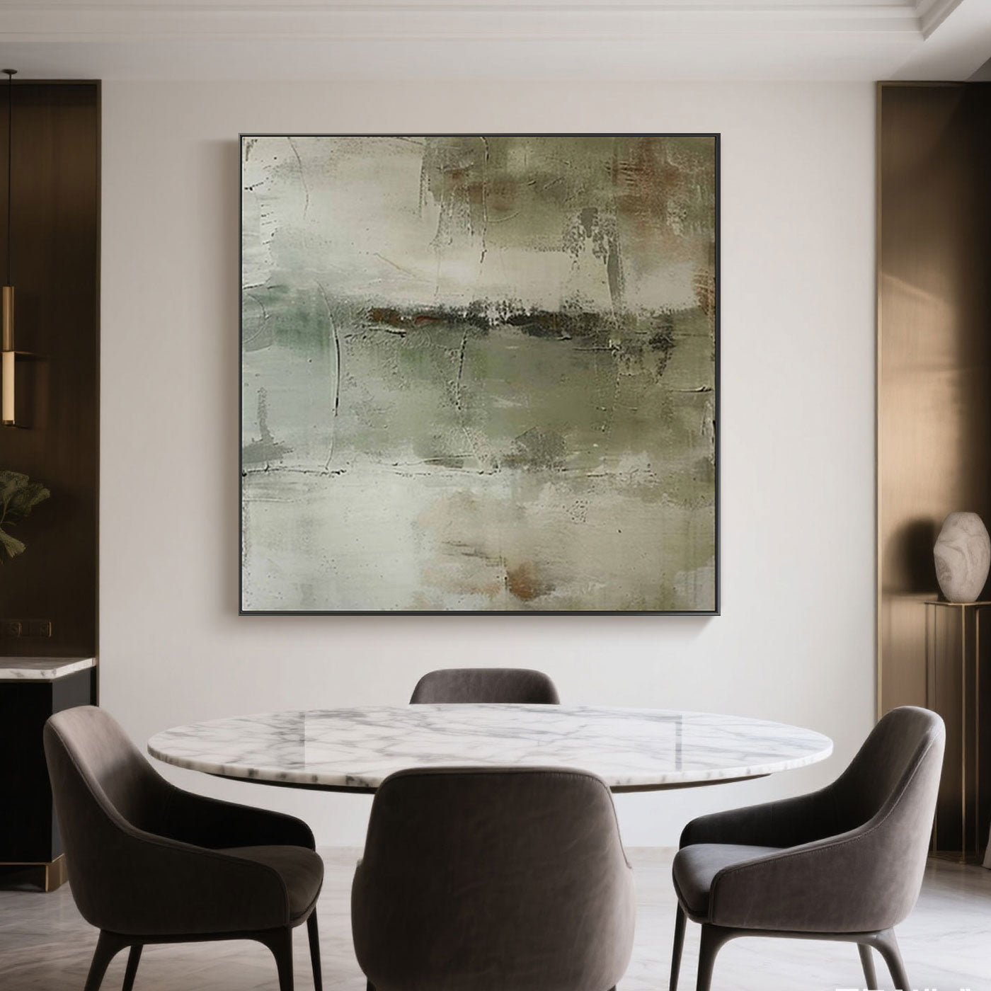 Mid-Century Wabi-Sabi Canvas Art - Silent Field