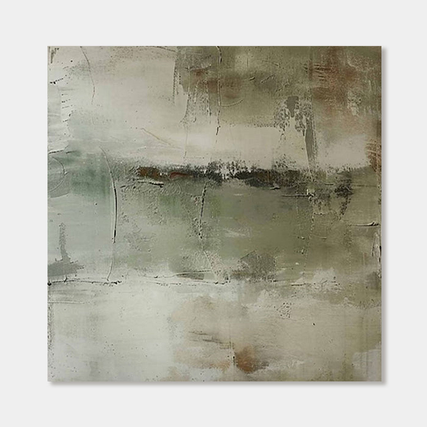 Mid-Century Wabi-Sabi Canvas Art - Silent Field