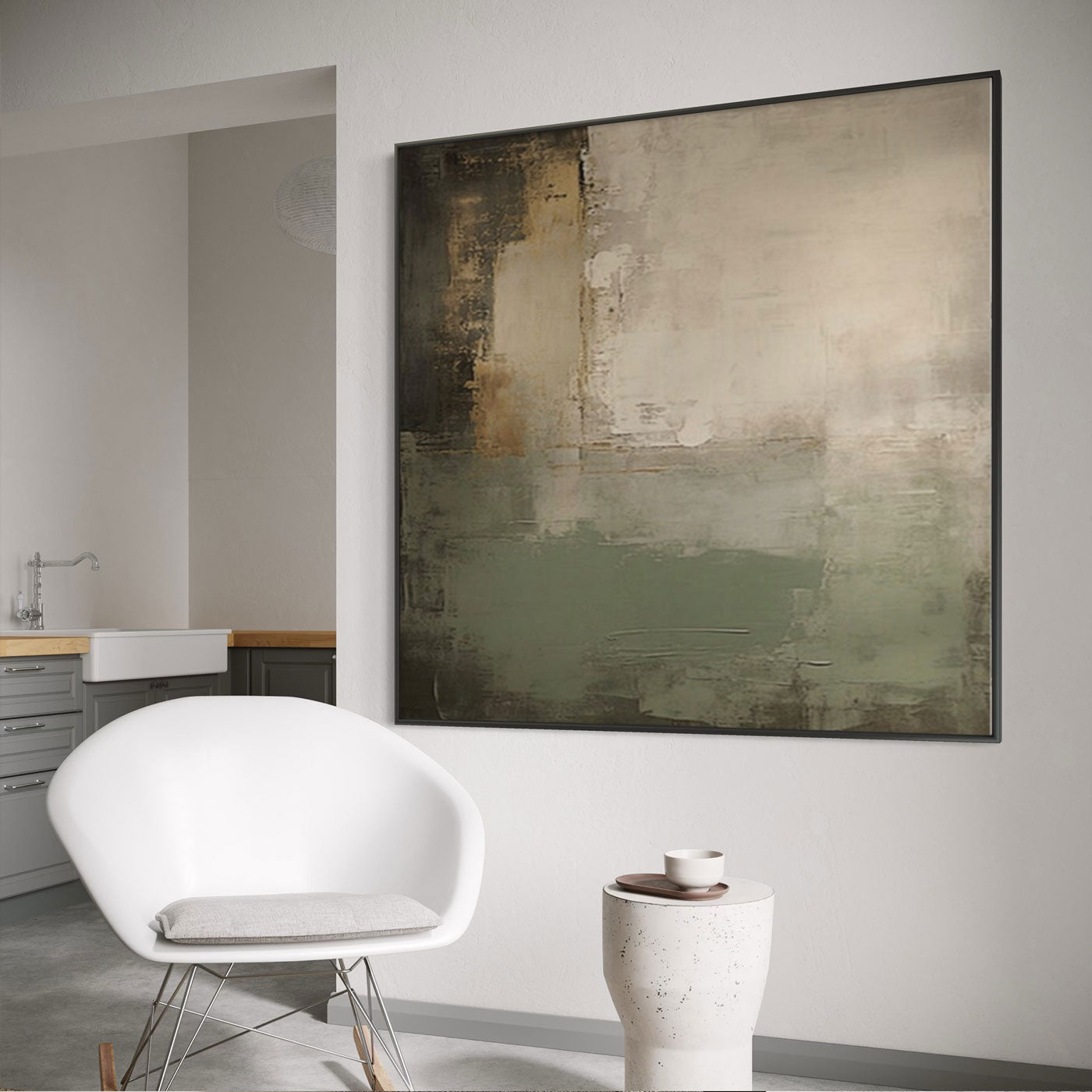 Mid-Century Wabi-Sabi Wall Art - Veil of Earth