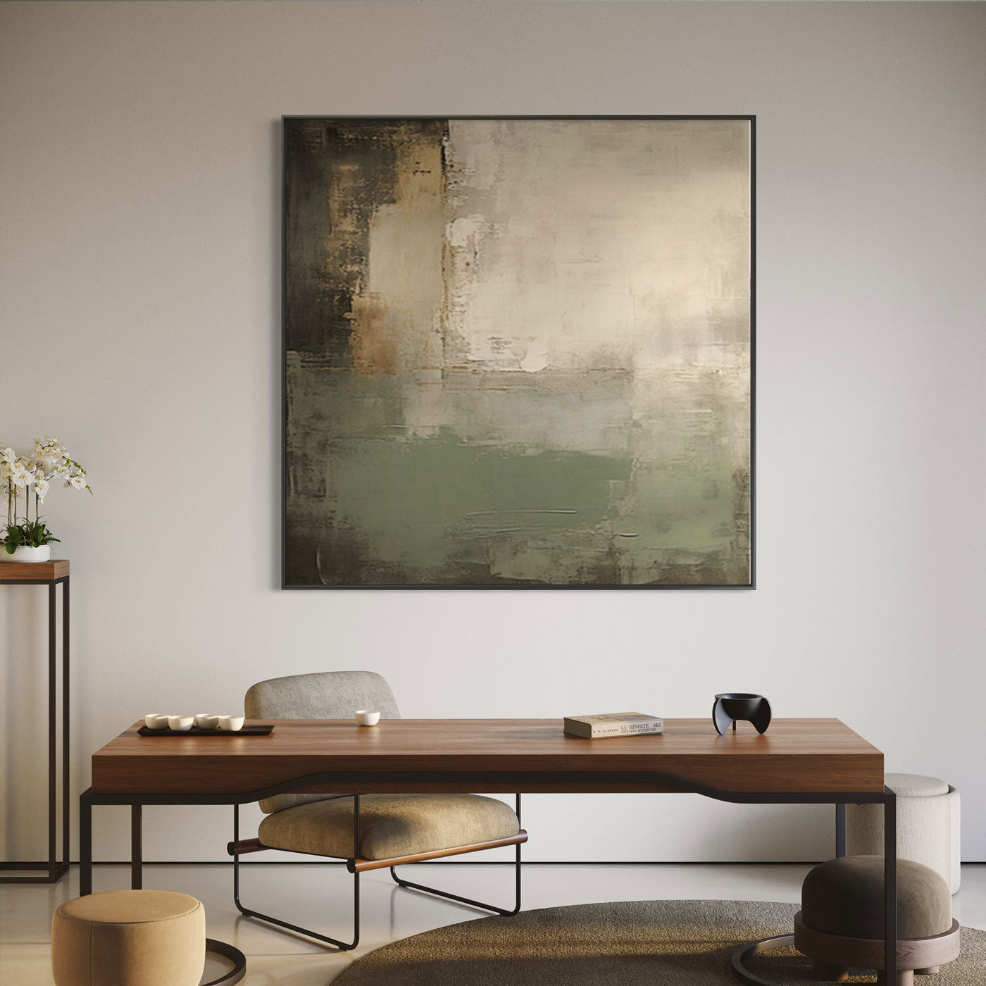 Mid-Century Wabi-Sabi Wall Art - Veil of Earth