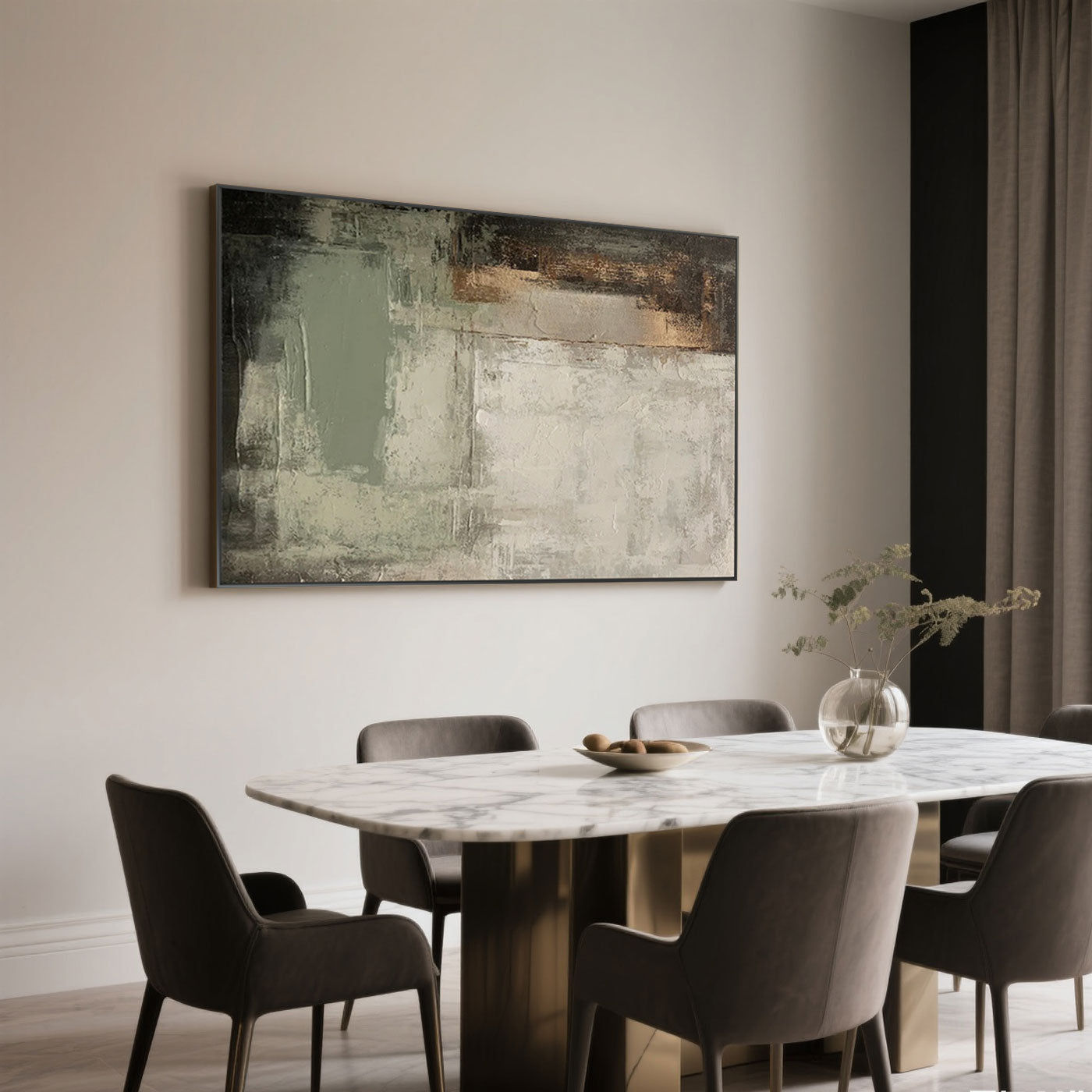 Mid-Century Wabi-Sabi Painting - Sediment