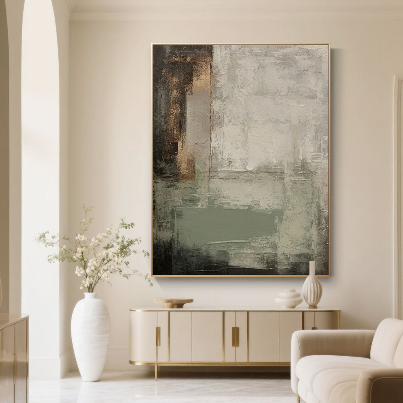 Mid-Century Wabi-Sabi Painting - Sediment