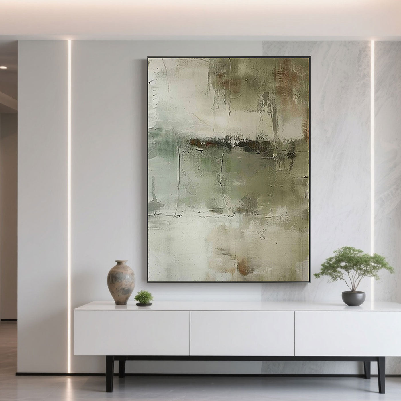Mid-Century Wabi-Sabi Wall Art - Faded Earth