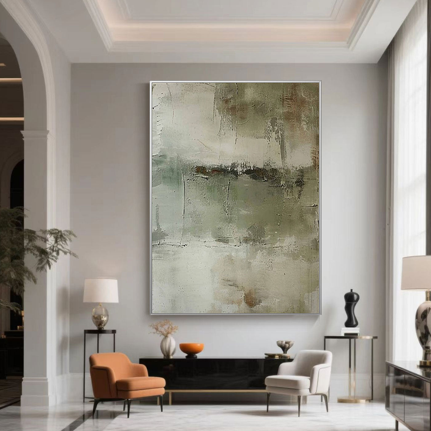 Mid-Century Wabi-Sabi Wall Art - Faded Earth