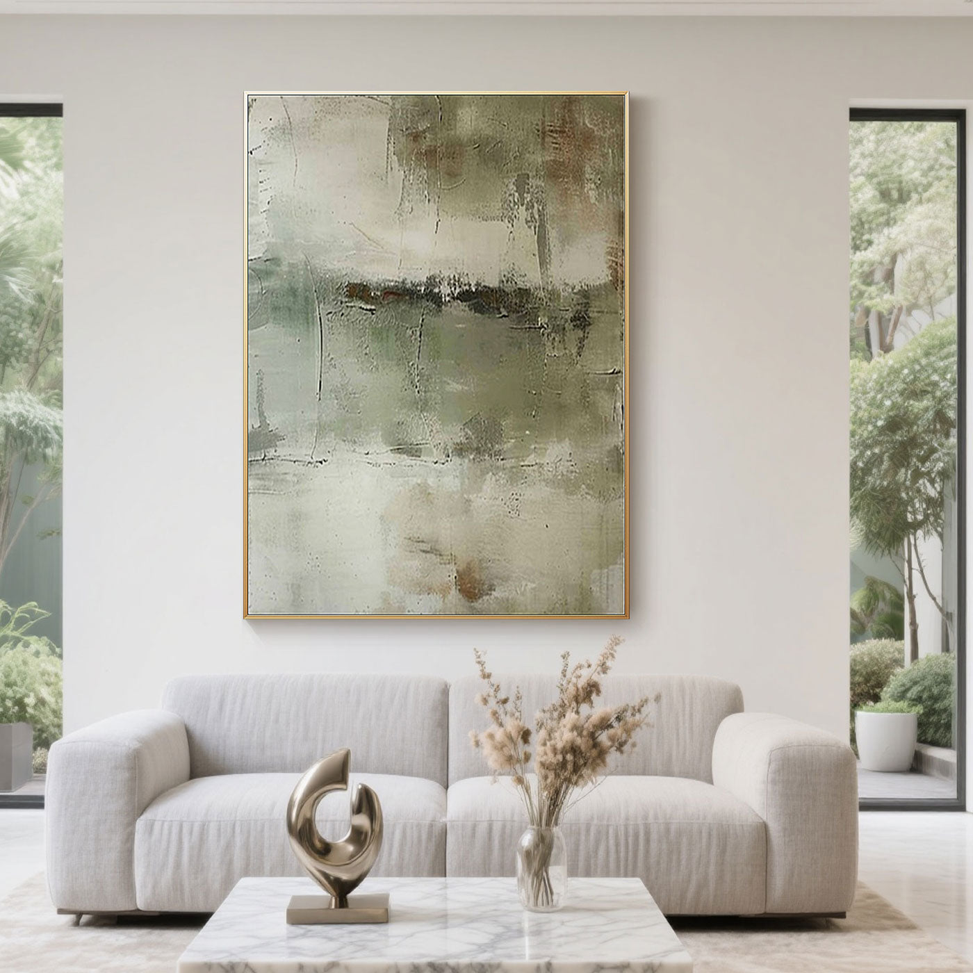 Mid-Century Wabi-Sabi Wall Art - Faded Earth