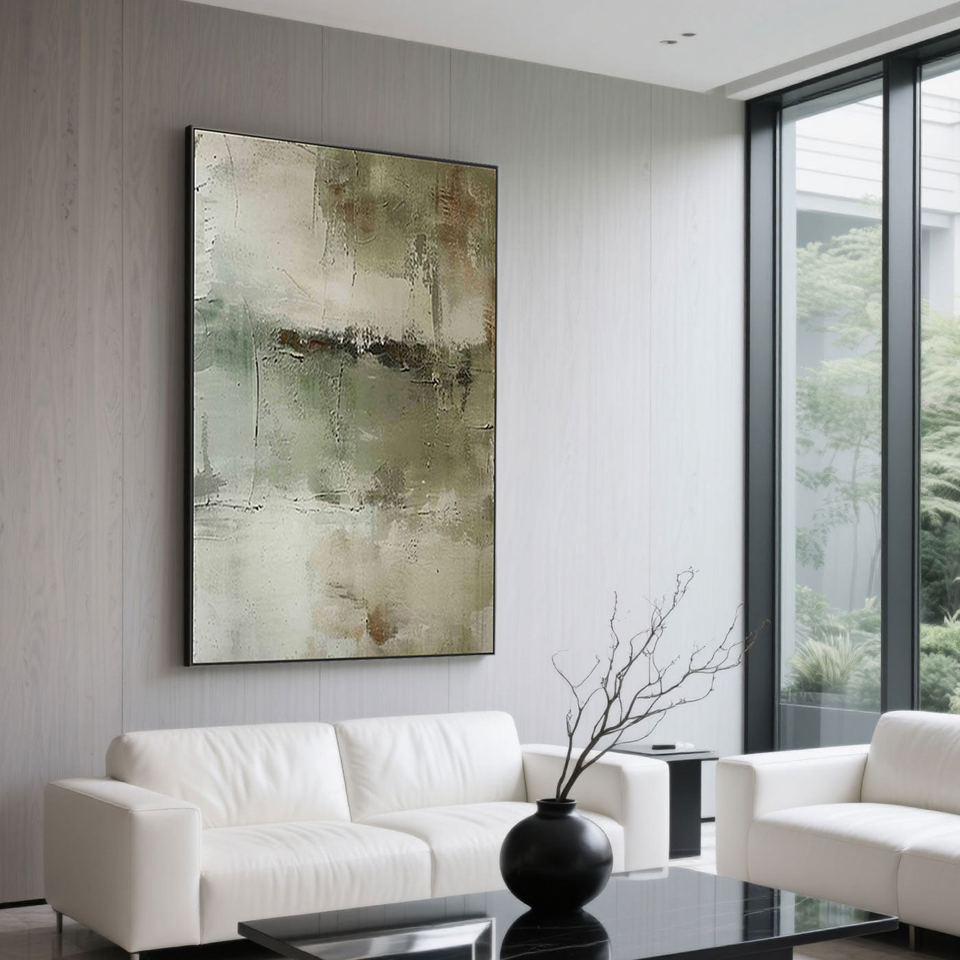 Mid-Century Wabi-Sabi Wall Art - Faded Earth