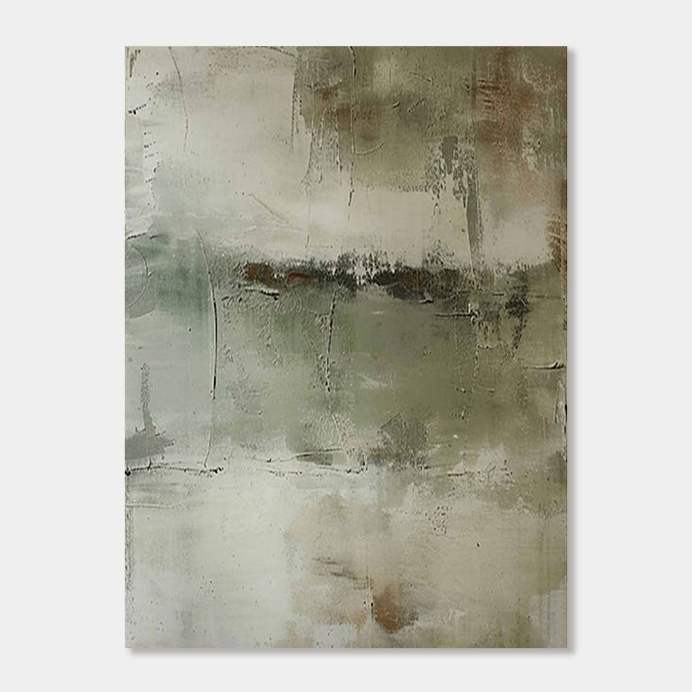 Mid-Century Wabi-Sabi Wall Art - Faded Earth