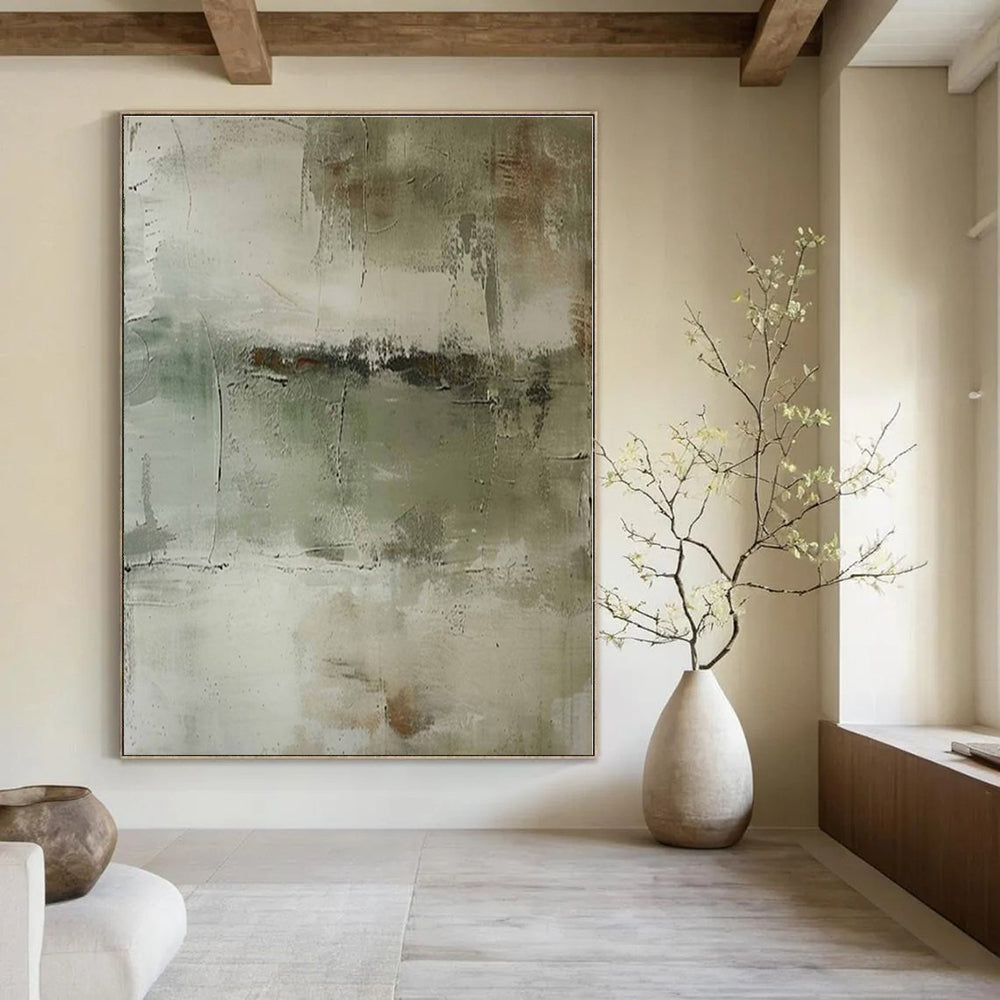 Mid-Century Wabi-Sabi Wall Art - Faded Earth