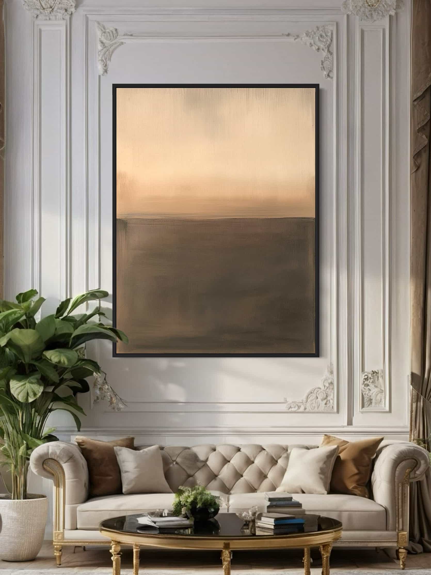 Mid-century Modern Abstract Canvas Wall Art #MCM001