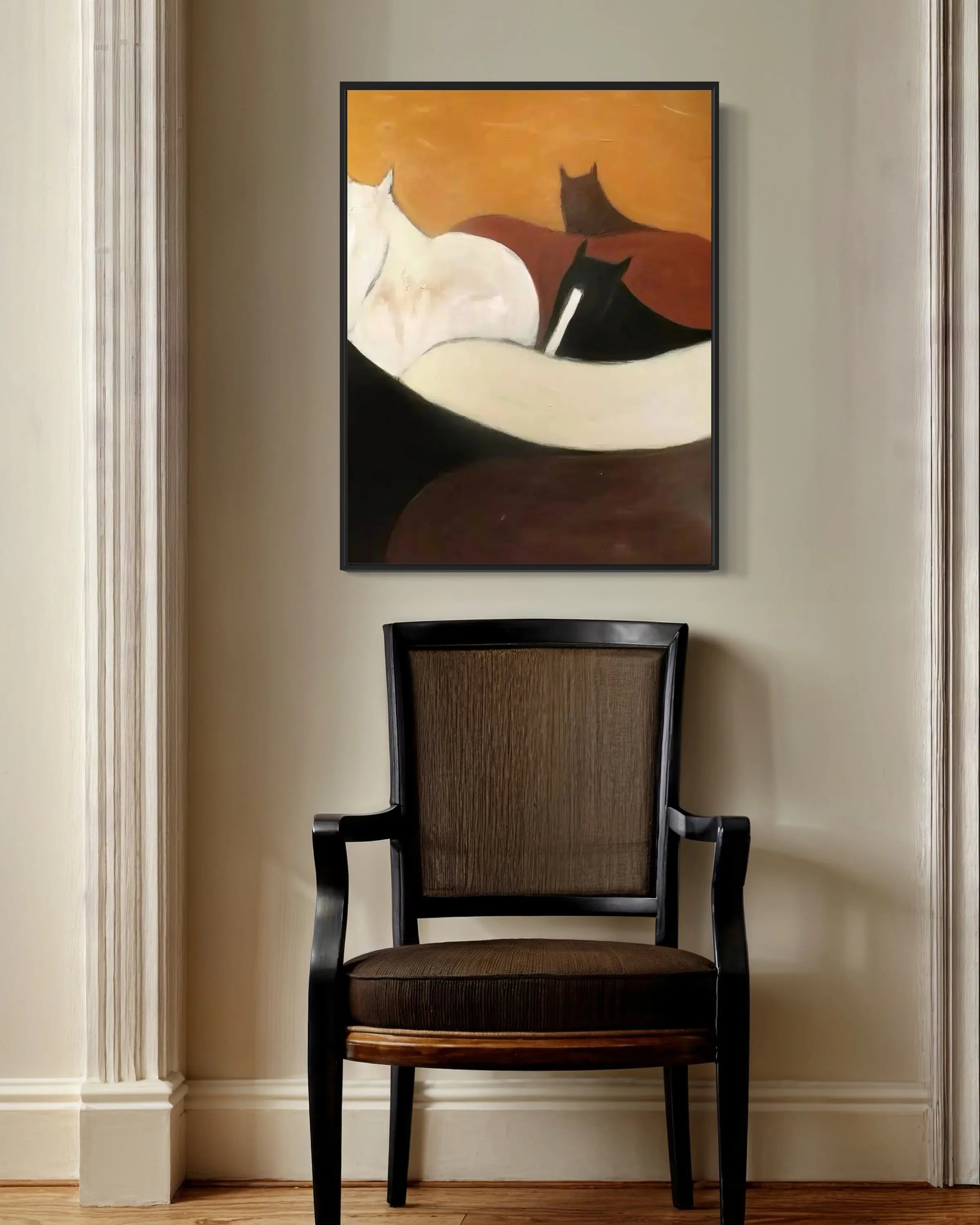 Mid-century Modern Abstract Horse Painting #AN001