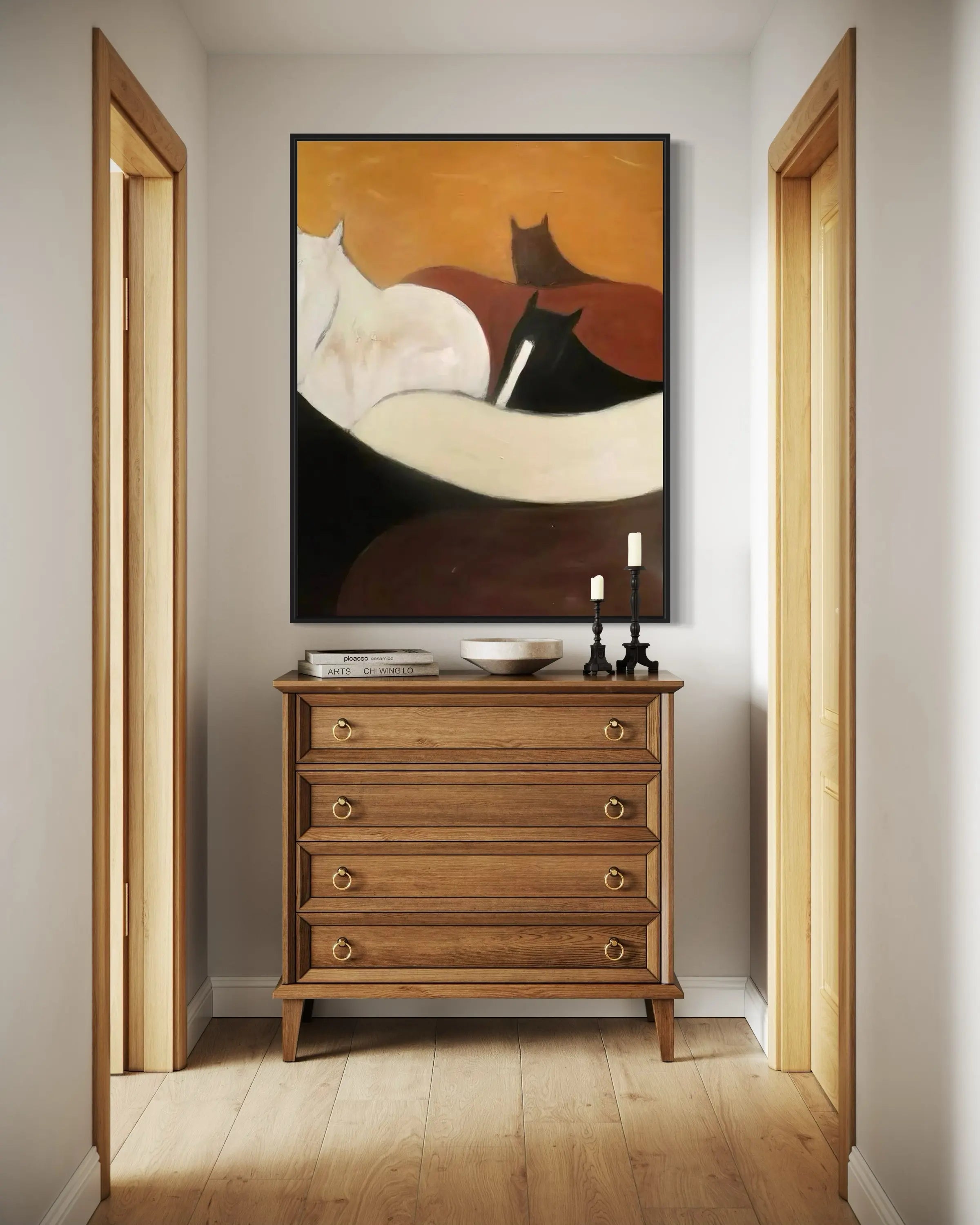 Mid-century Modern Abstract Horse Painting #AN001