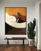 Mid-century Modern Abstract Horse Painting #AN001