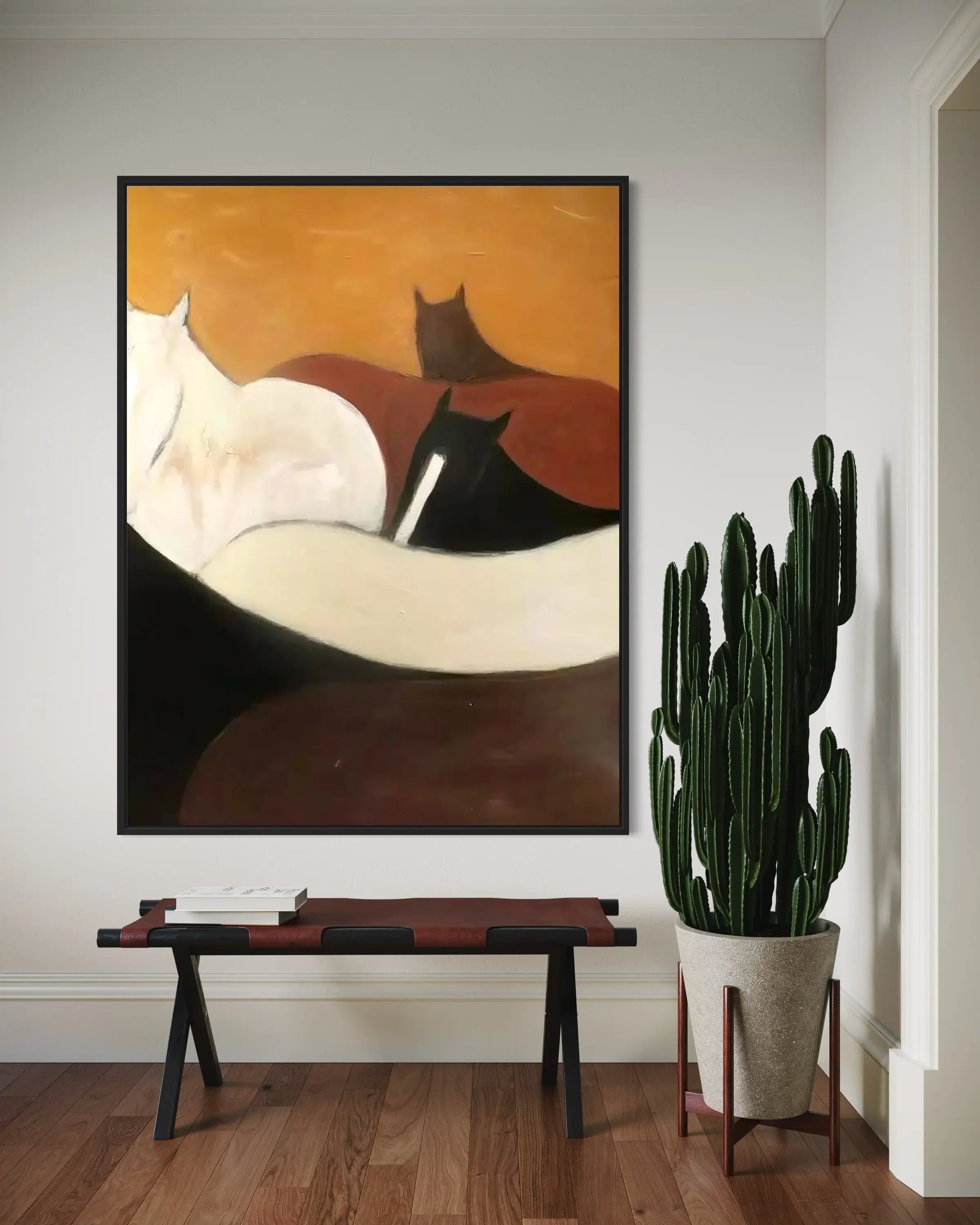 Mid-century Modern Abstract Horse Painting #AN001