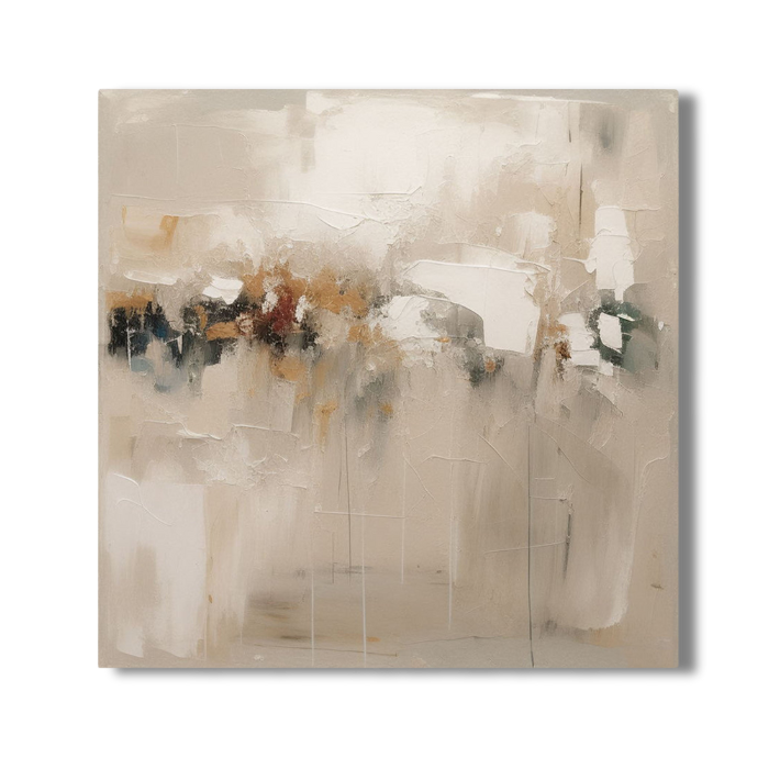 Minimalist abstract canvas art, neutral tones, modern wall decor.