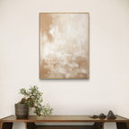 Minimalist Abstract Beige Canvas Painting #WS004