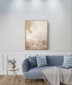 Minimalist Abstract Beige Canvas Painting	 #WS004-StrokesArtHub