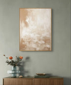 Minimalist Abstract Beige Canvas Painting	 #WS004-StrokesArtHub