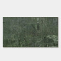 Minimalist Abstract Green Painting, Mossfield canvas art, close-up view.