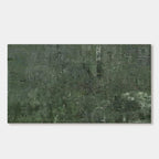 Minimalist Abstract Green Painting, Mossfield canvas art, close-up view.