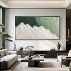 Wabi Sabi Green Canvas Art | Verdant Silence