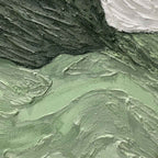 Wabi Sabi Green Canvas Art | Verdant Silence