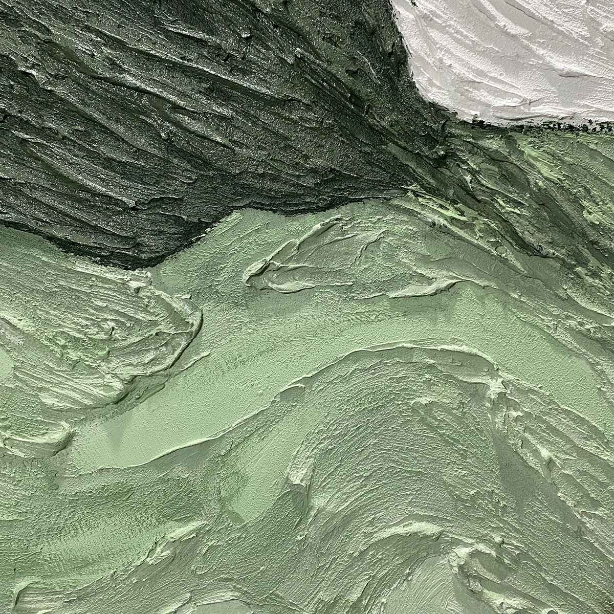 Wabi Sabi Green Canvas Art | Verdant Silence
