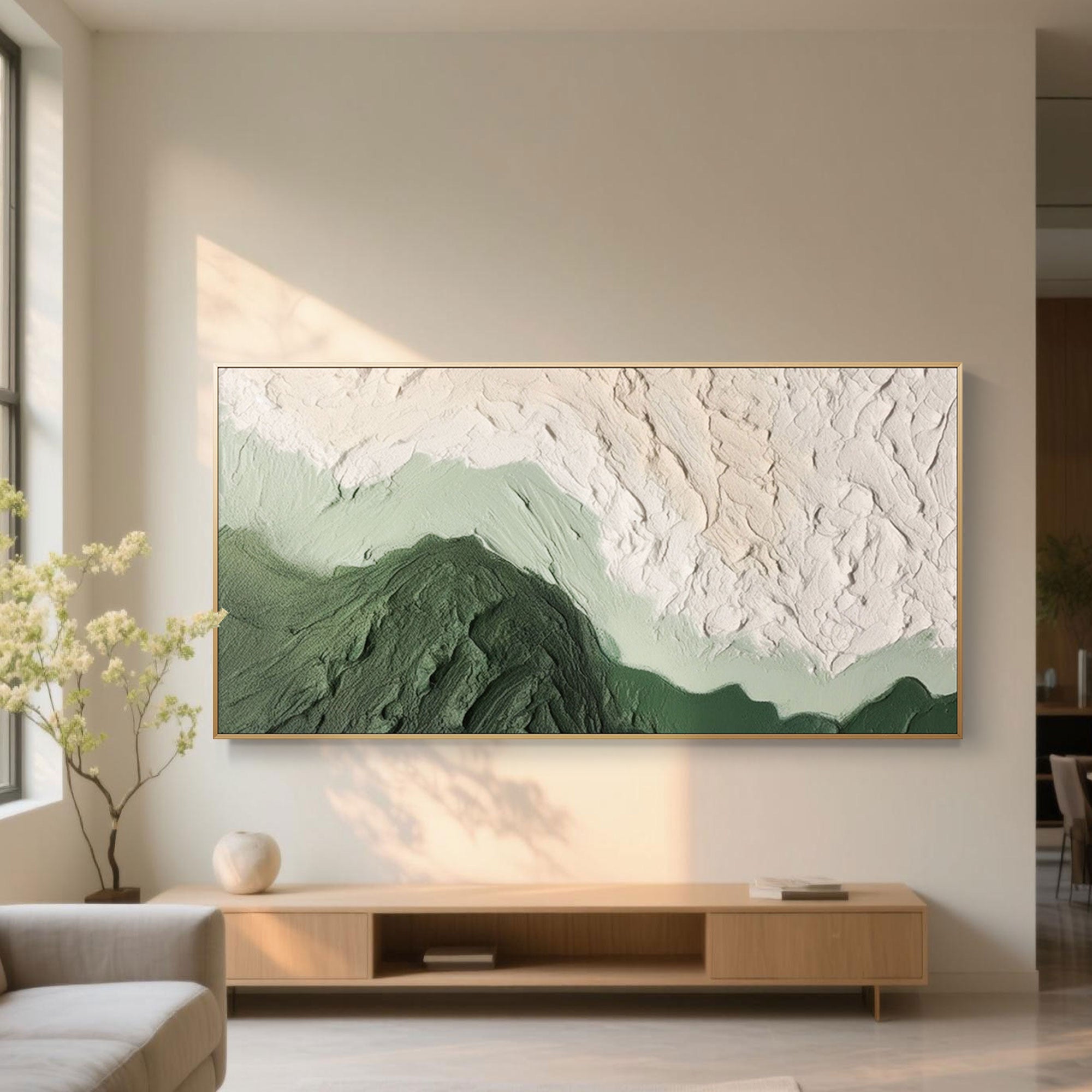 3D Textured Green Painting | Echo of Moss