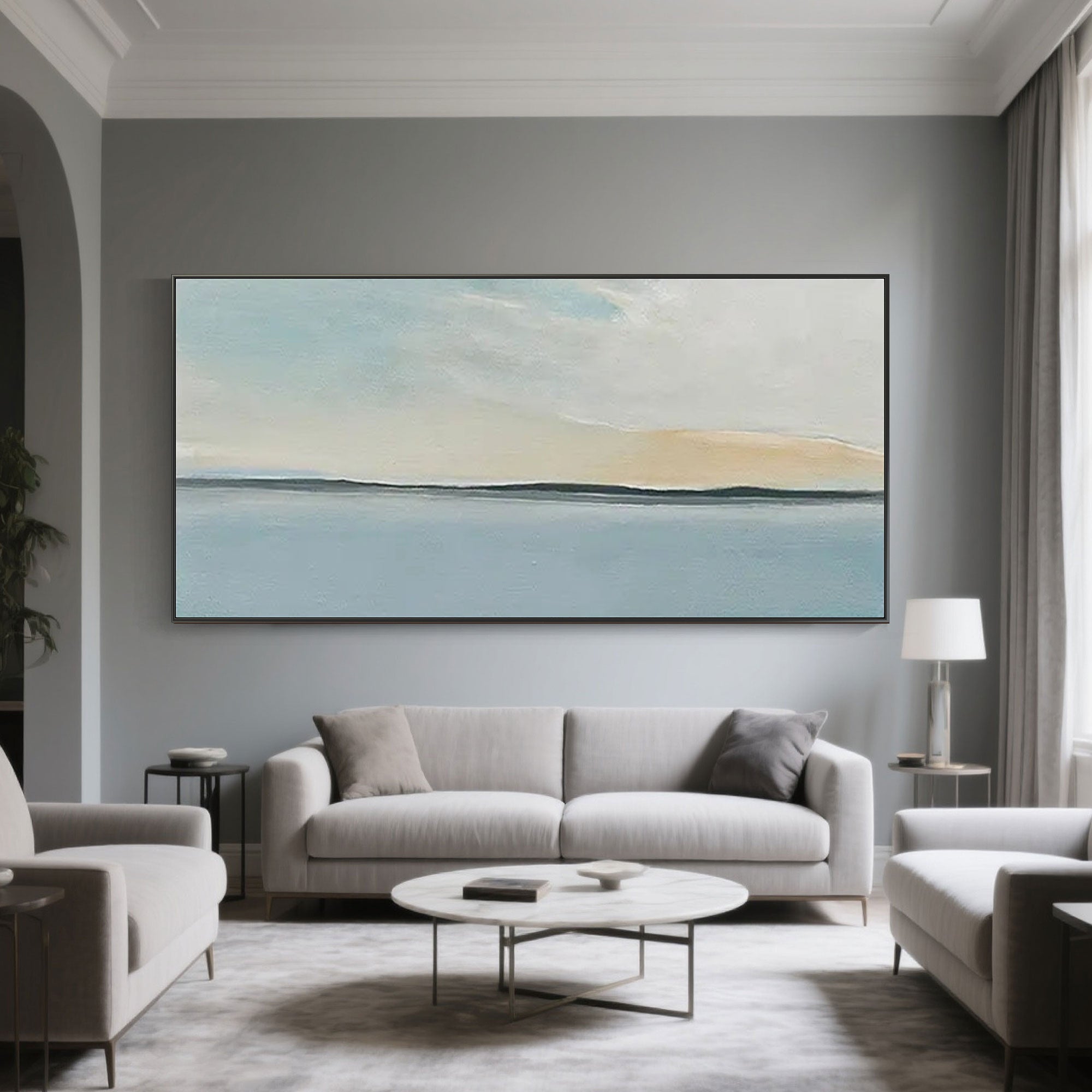 Minimalist Abstract Seascape Wall Art | Horizon