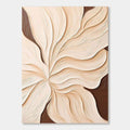 Minimalist floral-themed wall decor with soft organic patterns and warm beige palette, designed for elegant modern interiors.