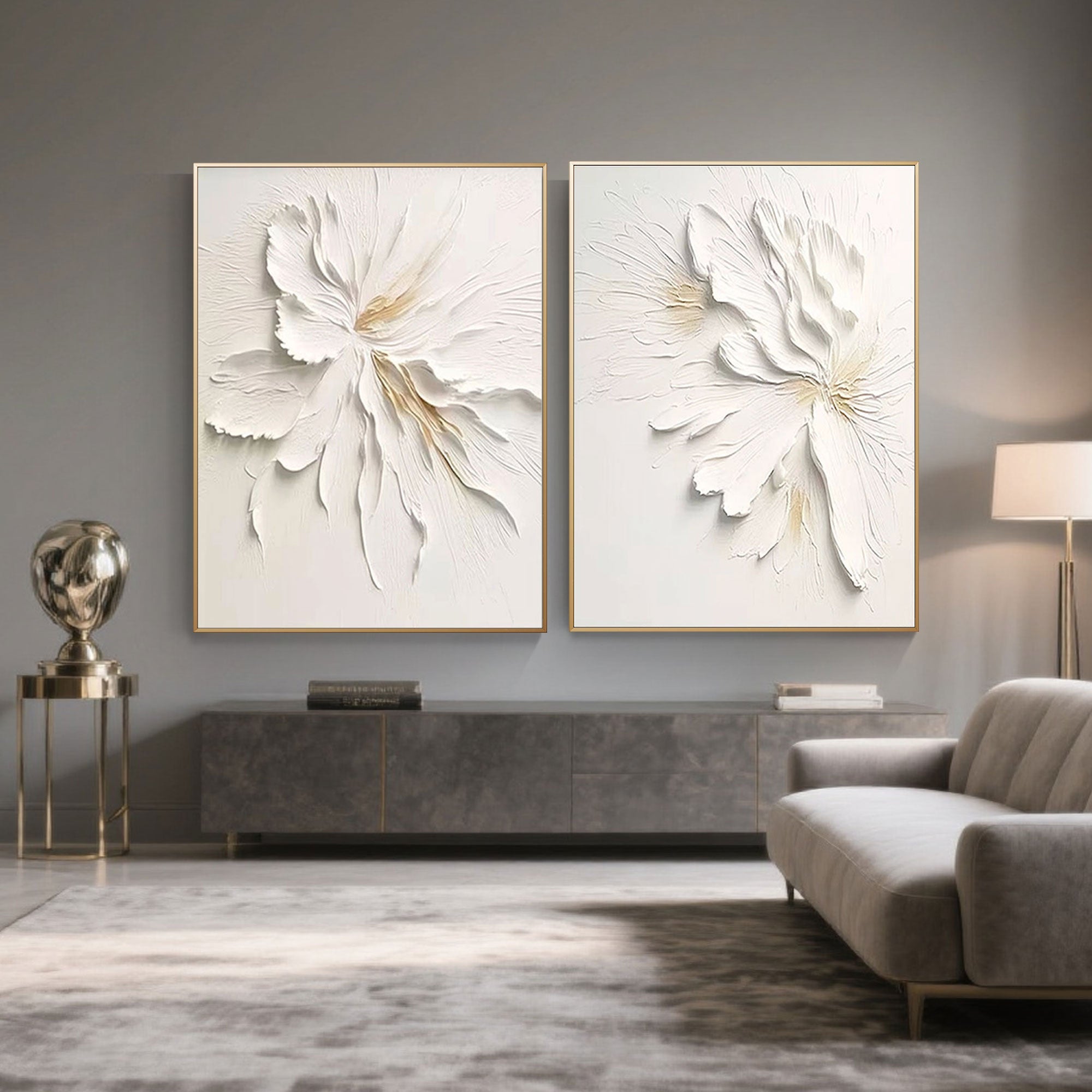 Minimalist Floral Canvas Art | Quiet Grace
