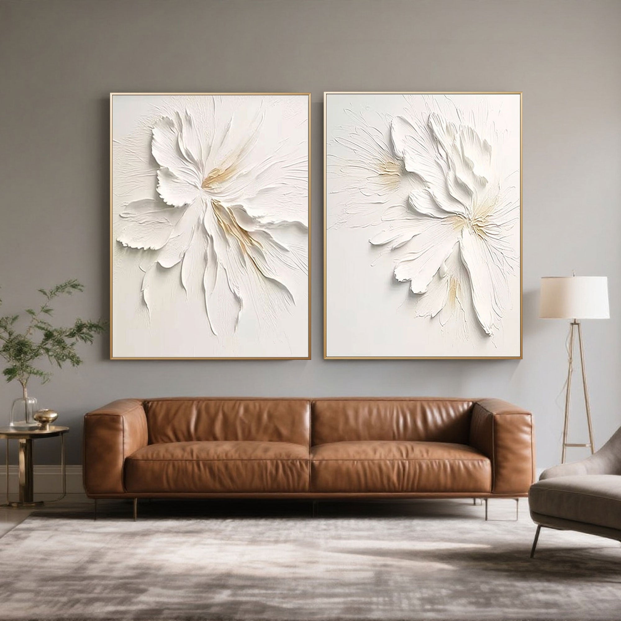 Minimalist Floral Canvas Art | Quiet Grace