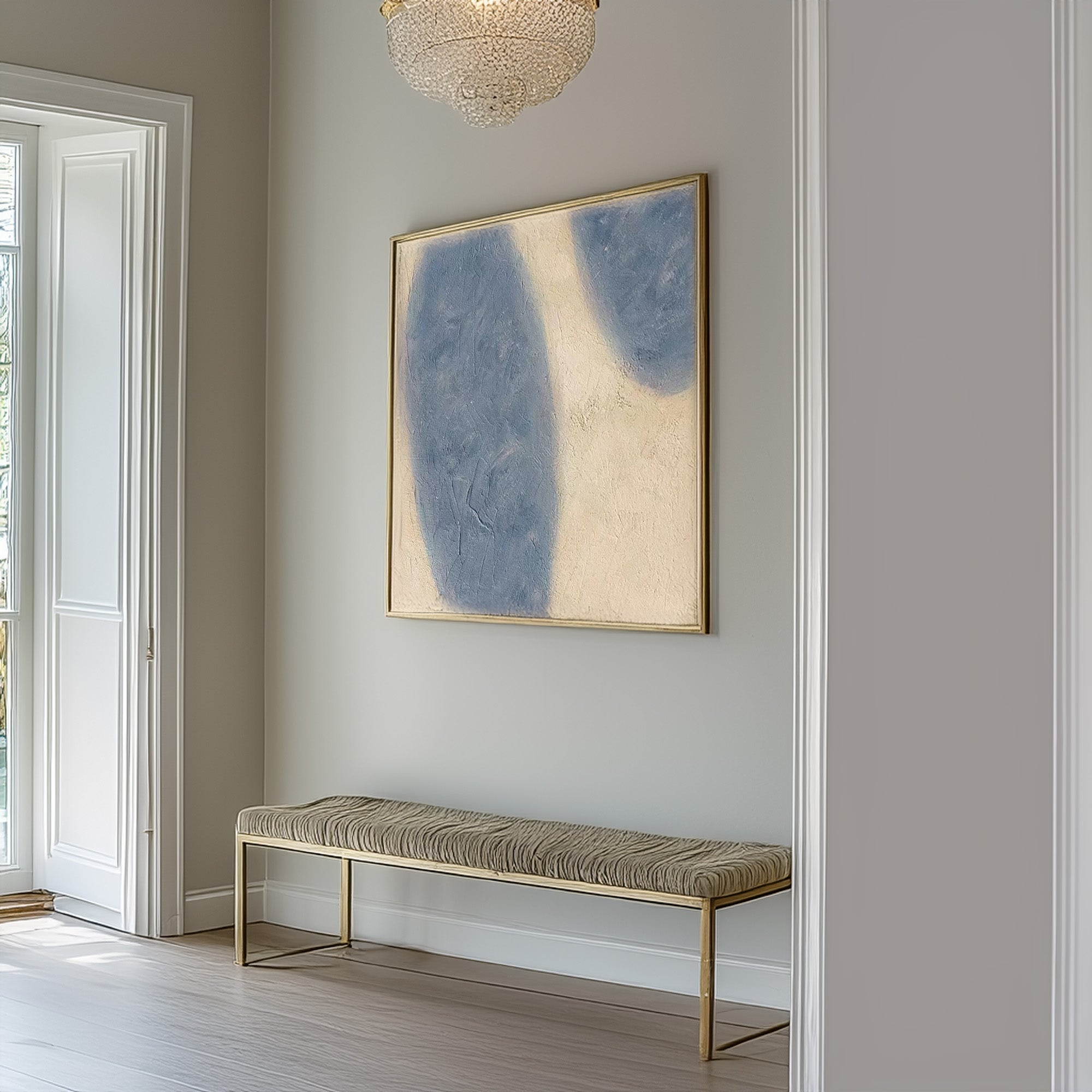 Rolled, stretched, and framed canvas art options.