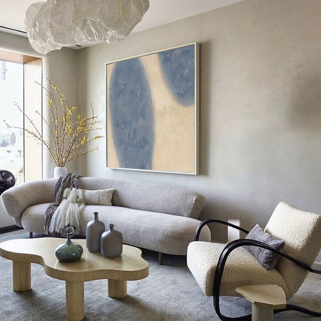 Minimalist Geometric Art #MG023 in a stylish living room interior.