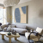 Minimalist Geometric Art #MG023 in a stylish living room interior.