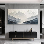 Framing options for premium minimalist mountain canvas art.