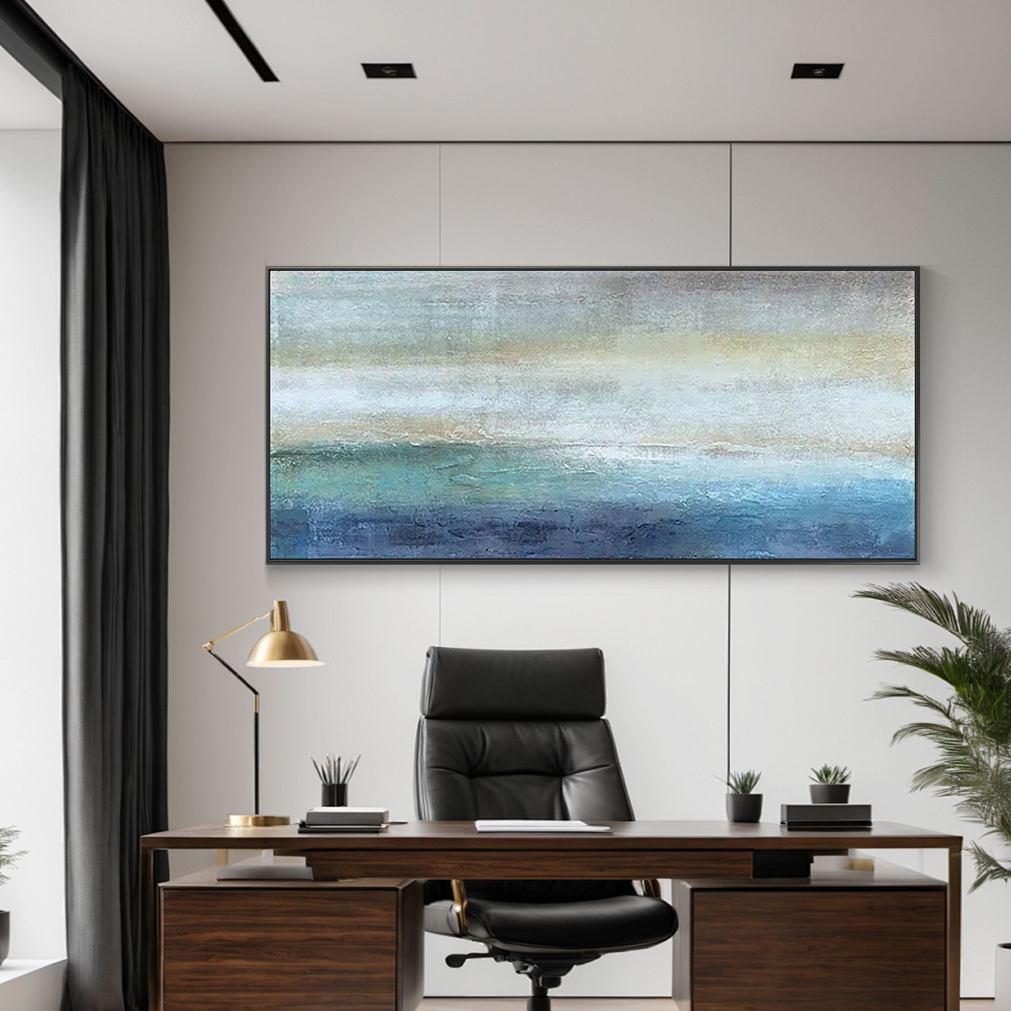 Minimalist Ocean Canvas Art Stillness