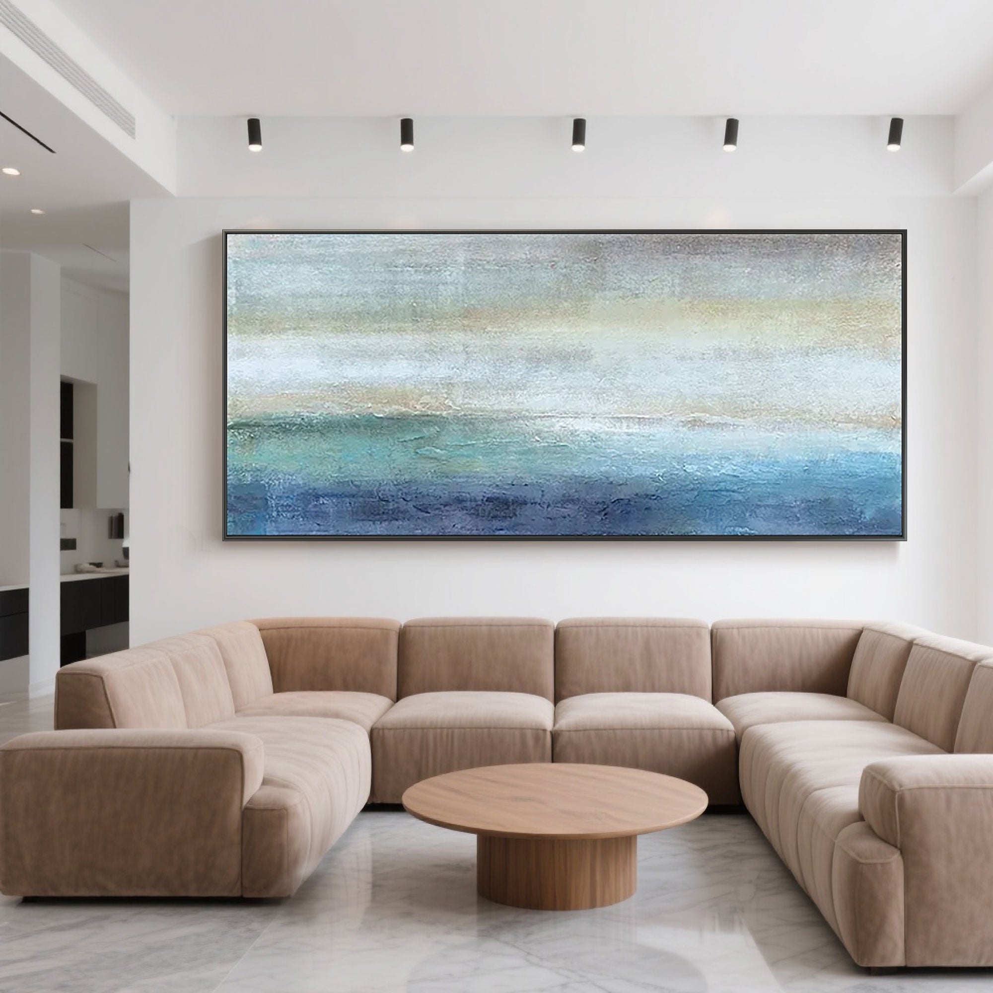 Minimalist Ocean Canvas Art Stillness
