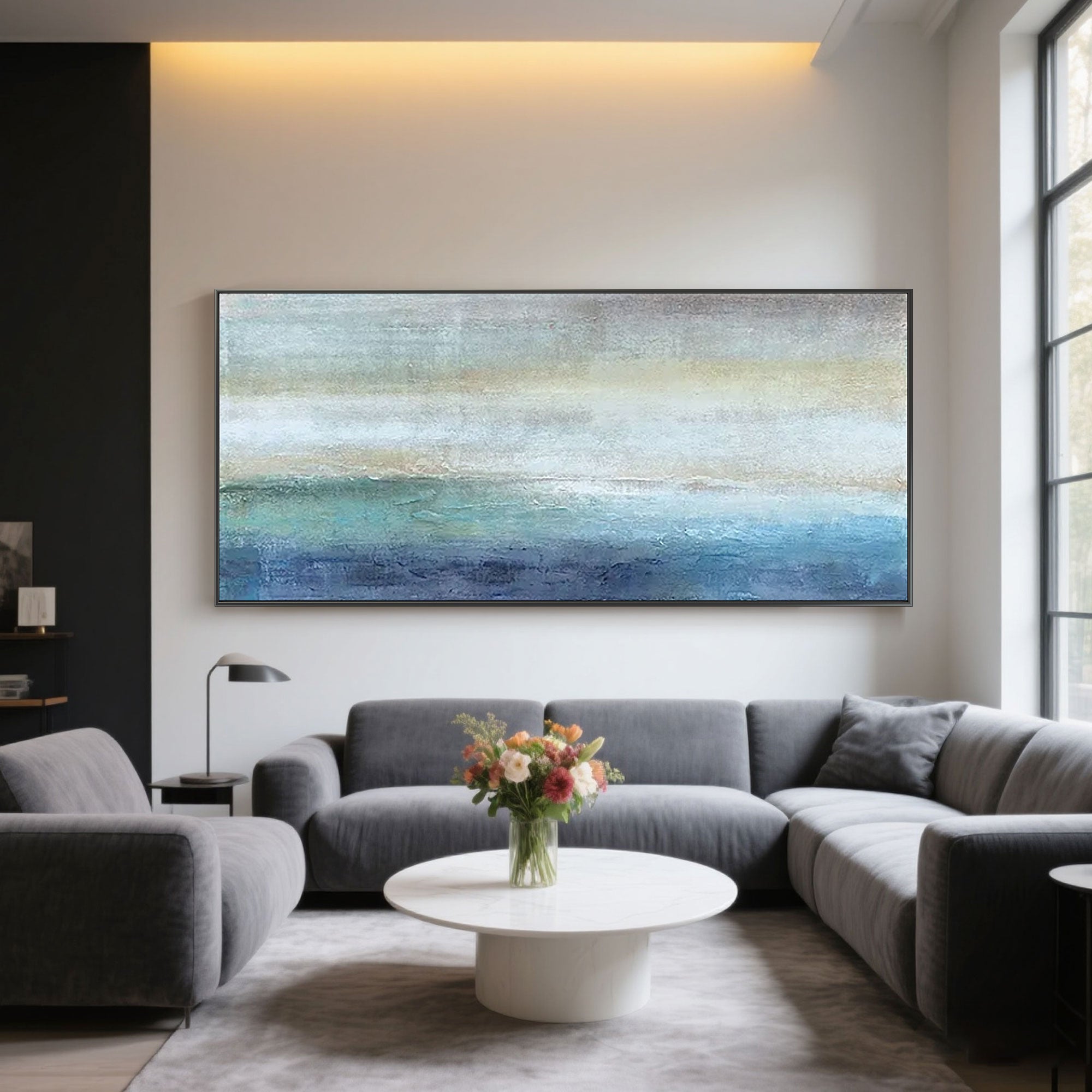 Minimalist Ocean Canvas Art Stillness
