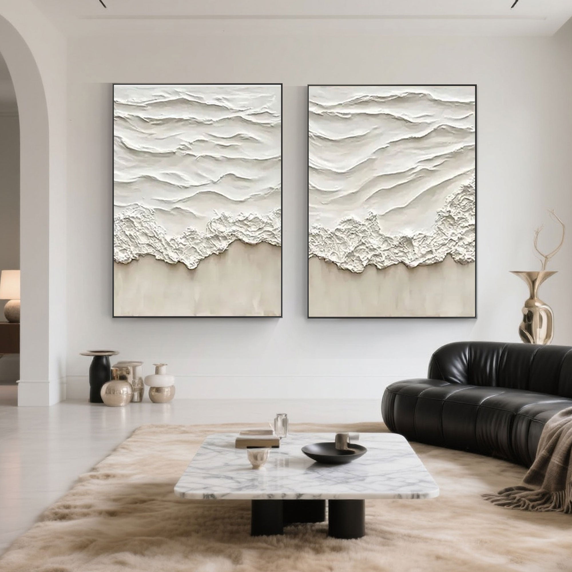 Minimalist Seascape Canvas Art | Wave Trace