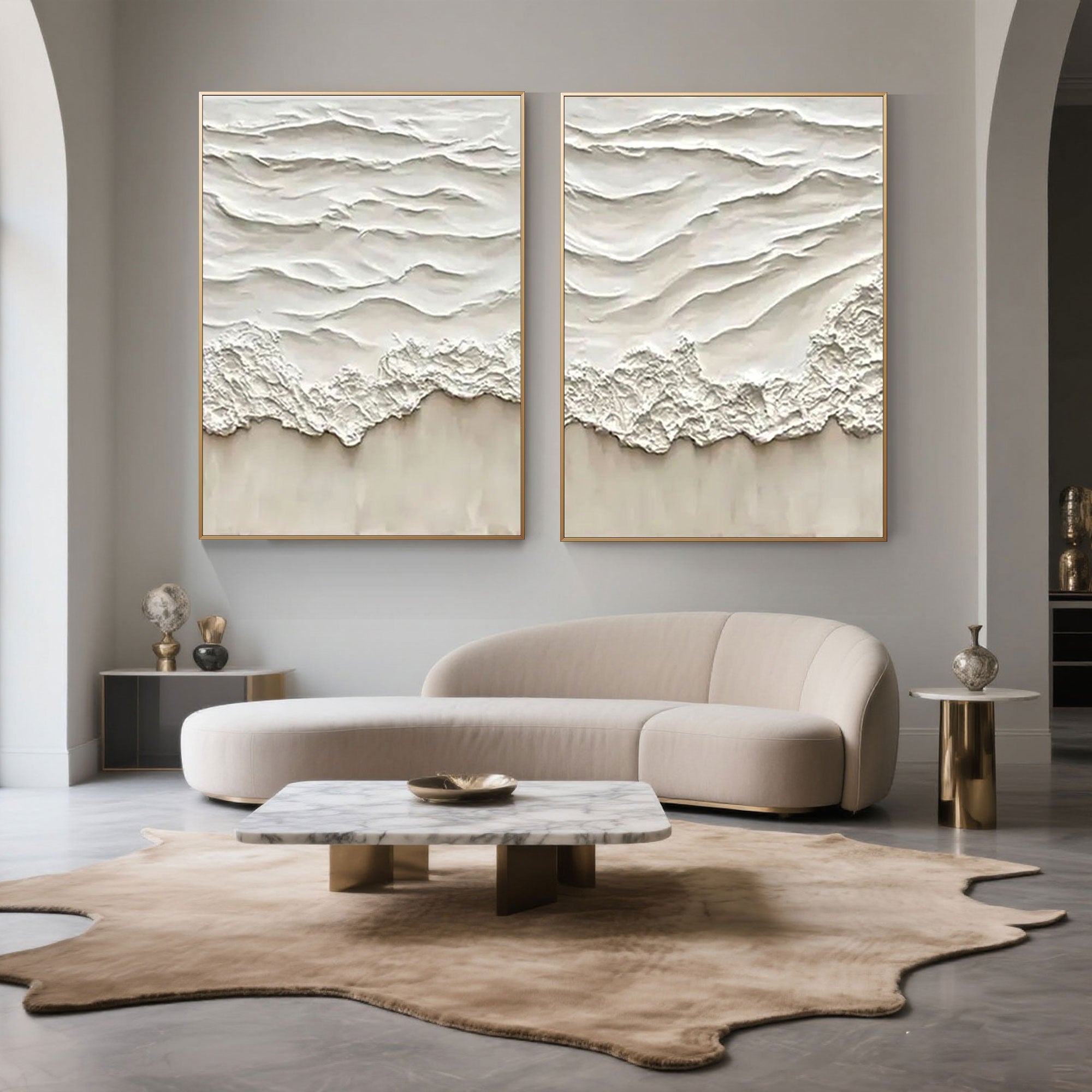 Minimalist Seascape Canvas Art | Wave Trace