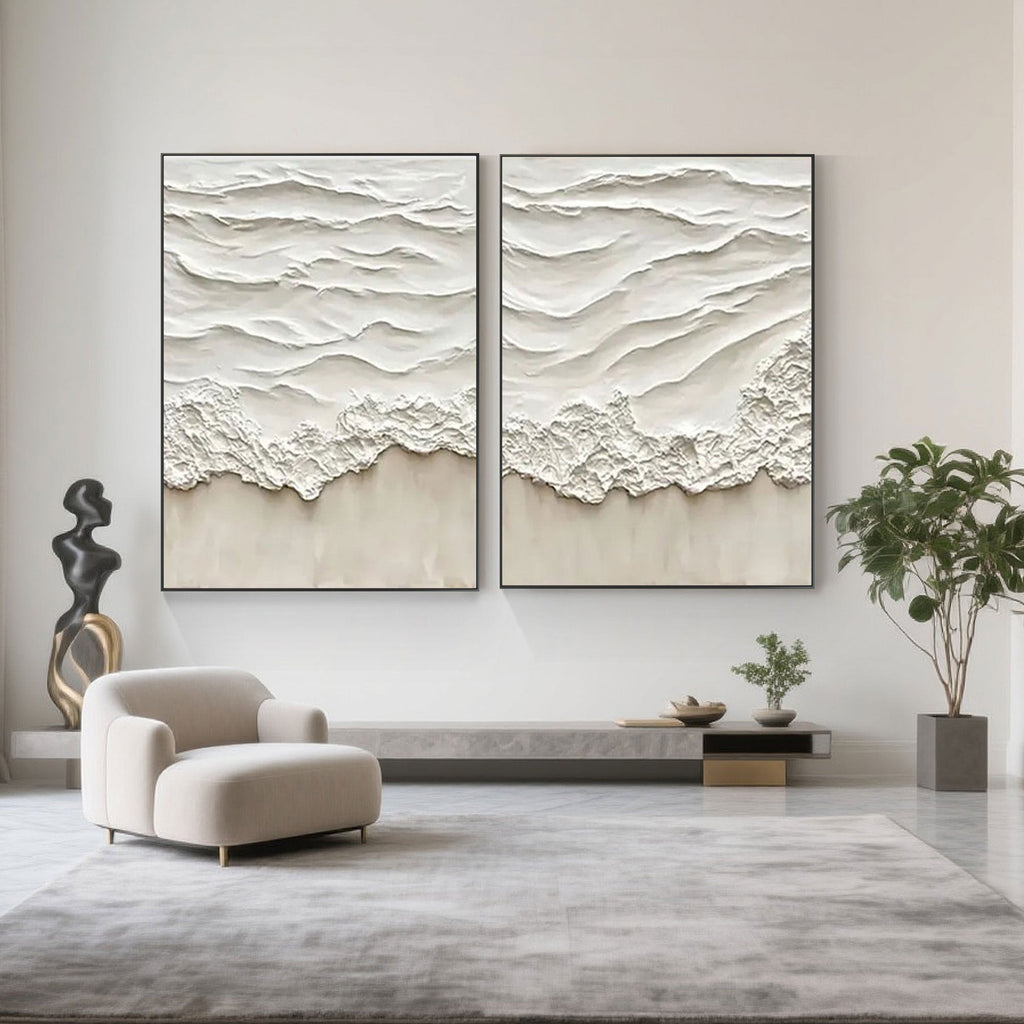 Minimalist Seascape Canvas Art | Wave Trace