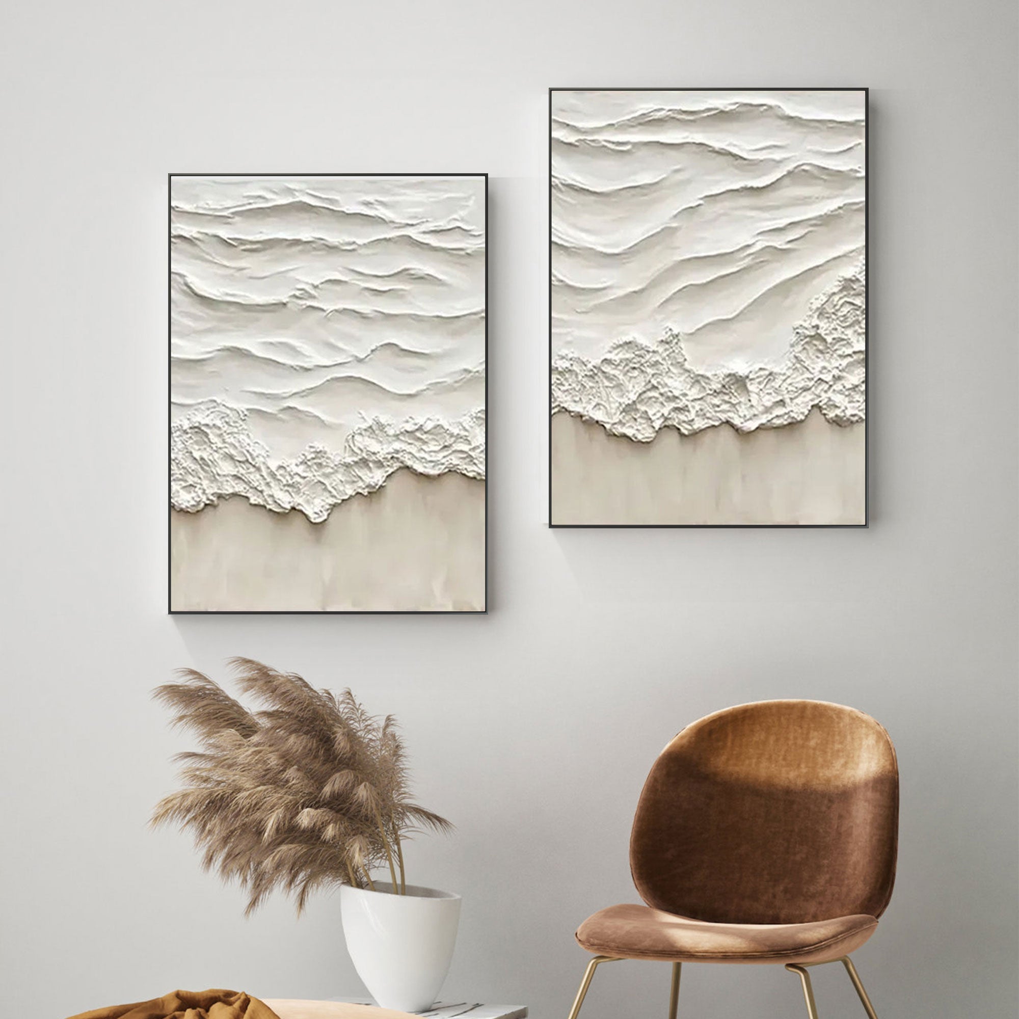 Minimalist Seascape Canvas Art | Wave Trace