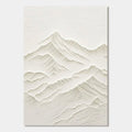 Minimalist textured mountain wall art in soft neutral tones.