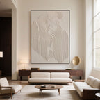 Minimalist textured wall art with premium canvas and frame options.