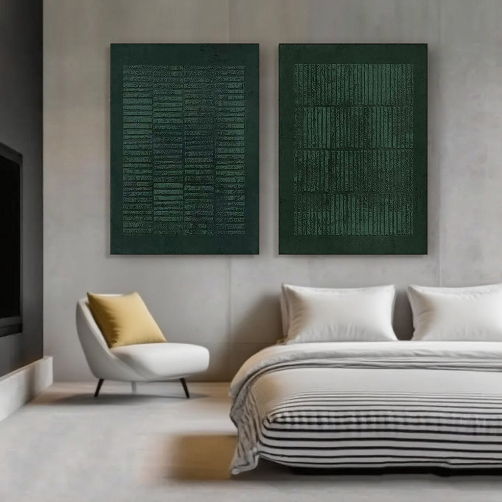 Wabi Sabi canvas art with gold metal frame