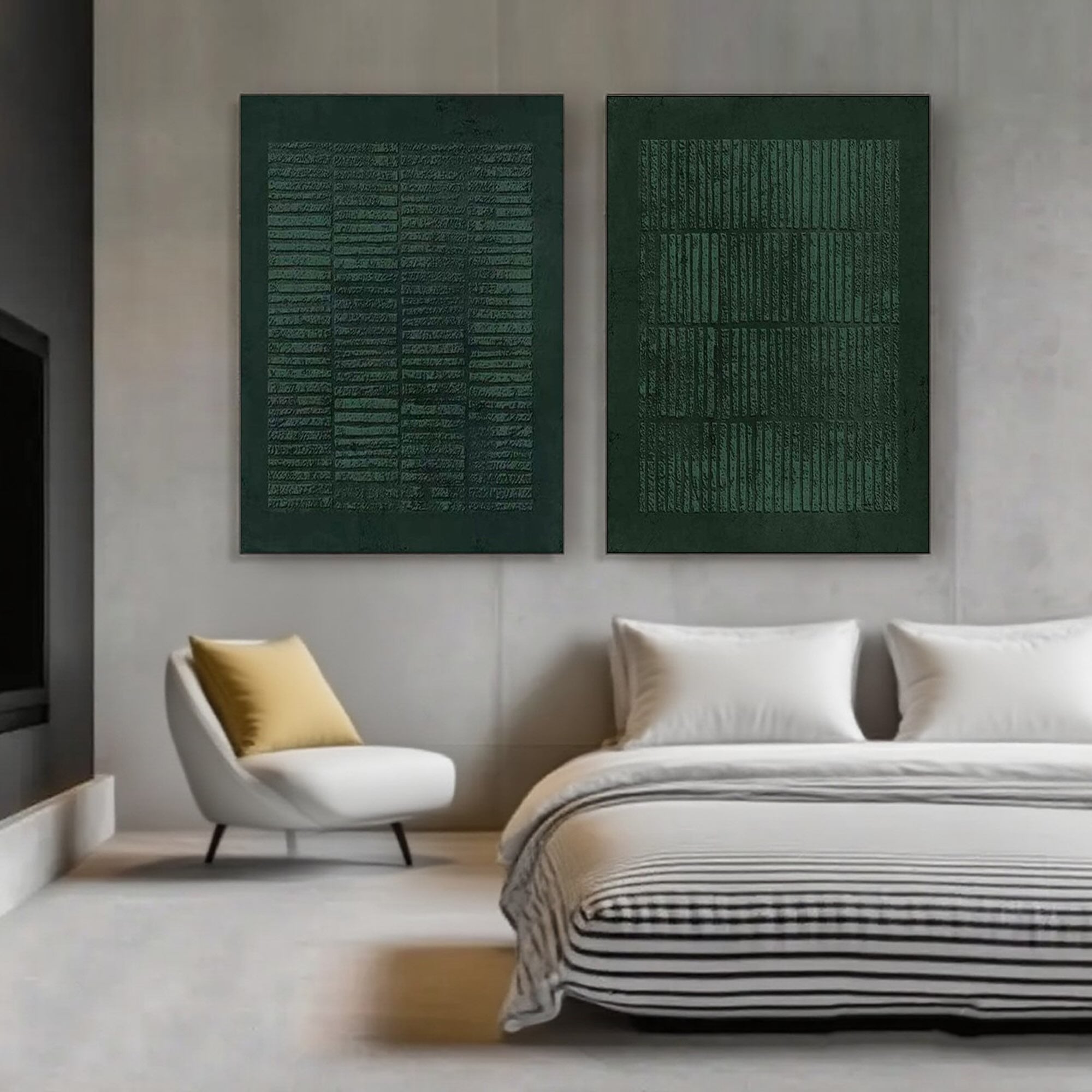 Wabi Sabi canvas art with gold metal frame