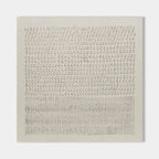 Close-up of beige Wabi Sabi canvas art with hand-painted organic marks.