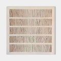 Textured beige and white minimalist Wabi Sabi wall art featuring vertical strokes.