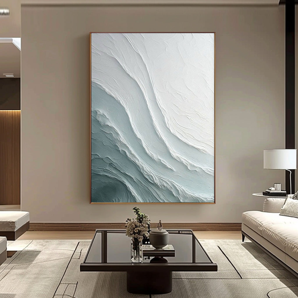 Modern Textured Ocean Canvas Art | ​Sea Hush​