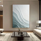 Modern Textured Ocean Canvas Art | ​Sea Hush​